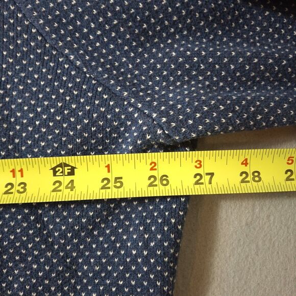 Vineyard Vines Birds Eye 1/4 Zip Sweater Men's XXL Deep Bay Heather Blue Preppy - Picture 7 of 7